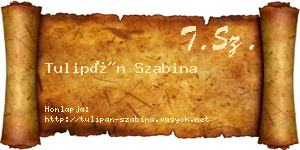 Tulipán Szabina névjegykártya