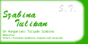 szabina tulipan business card