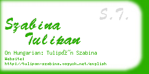 szabina tulipan business card